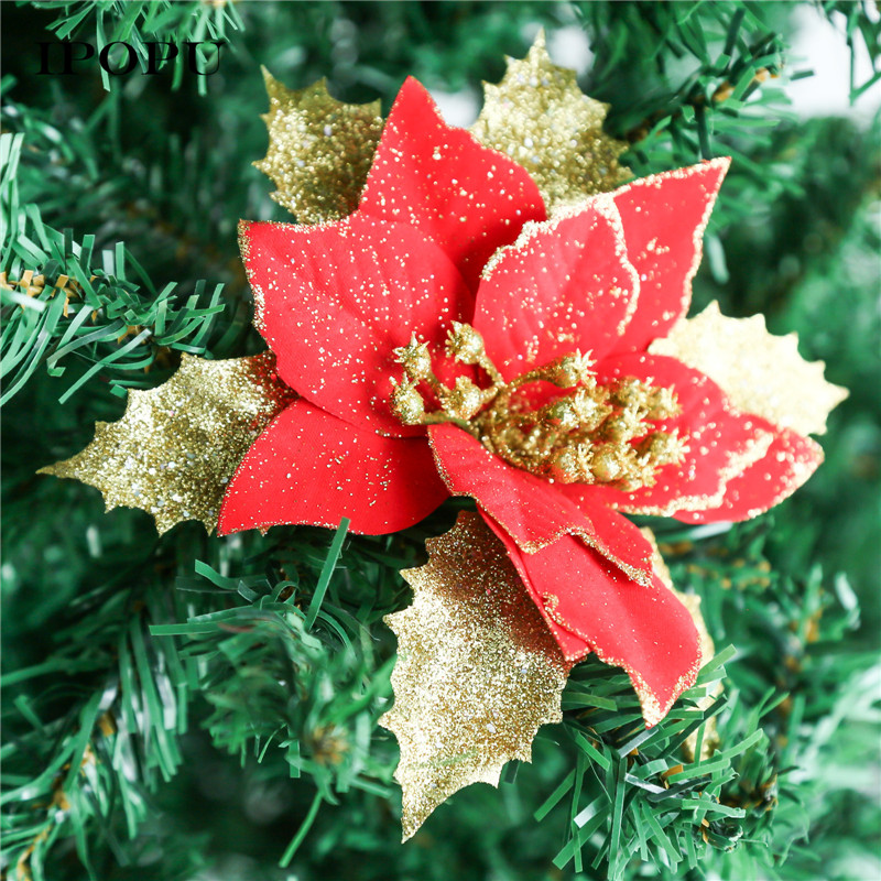 5pcs set 3 Layers Glitter Artificial Flowers Xmas Trees garden natal Ornaments Christmas Party Valentine's Decorations for Home
5pcs set 3 Layers Glitter Artificial Flowers Xmas Trees garden natal Ornaments Christmas Party Valentine's Decorations for Home
