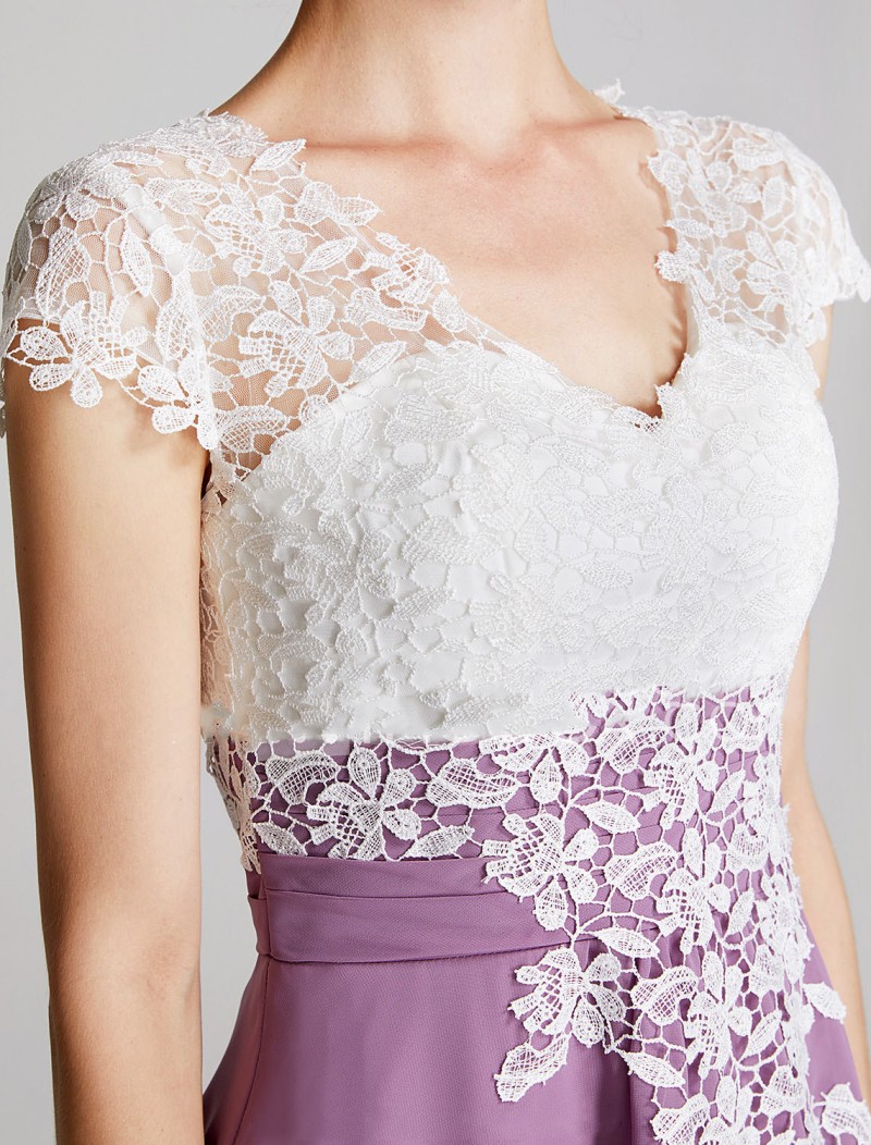 Cheap 2019 Mother Of The Bride Dresses Lace Appliqued Tea Length Groom Mothers Dress A Line Wedding Guest Formal Gowns