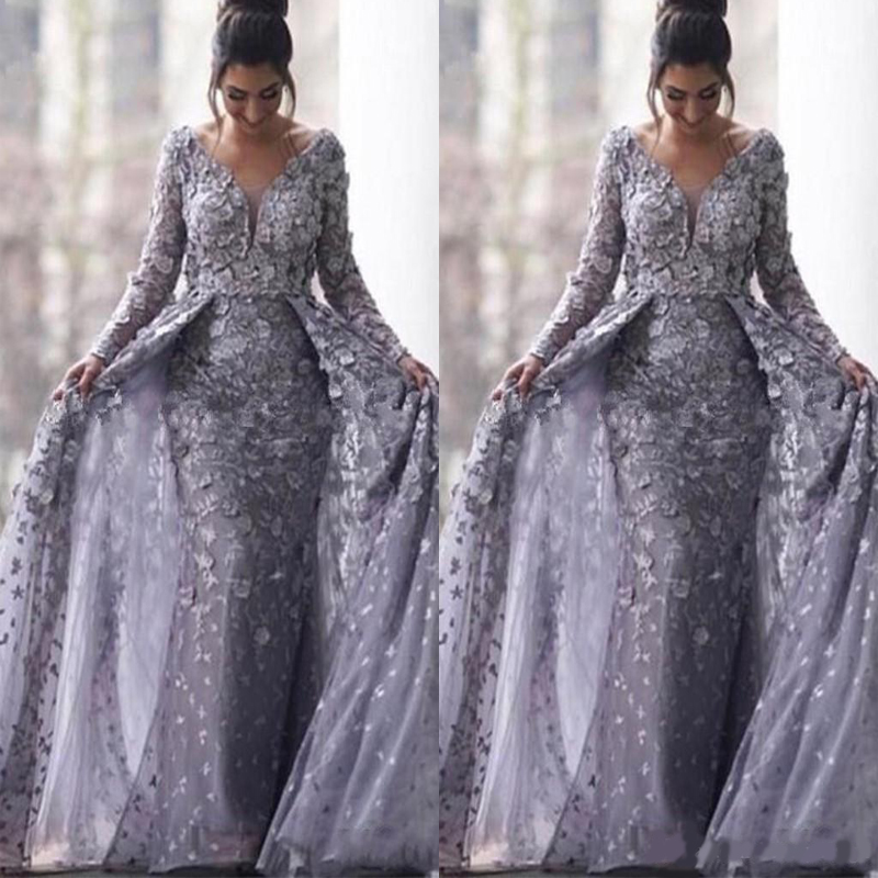 2020 Saudi Arabic Gray Muslim Evening Dresses 2020 Mermaid V-neck Long Sleeves Tulle Lace Islamic Dubai Long Formal Evening Gown, Gold
2020 Saudi Arabic Gray Muslim Evening Dresses 2020 Mermaid V-neck Long Sleeves Tulle Lace Islamic Dubai Long Formal Evening Gown, Gold