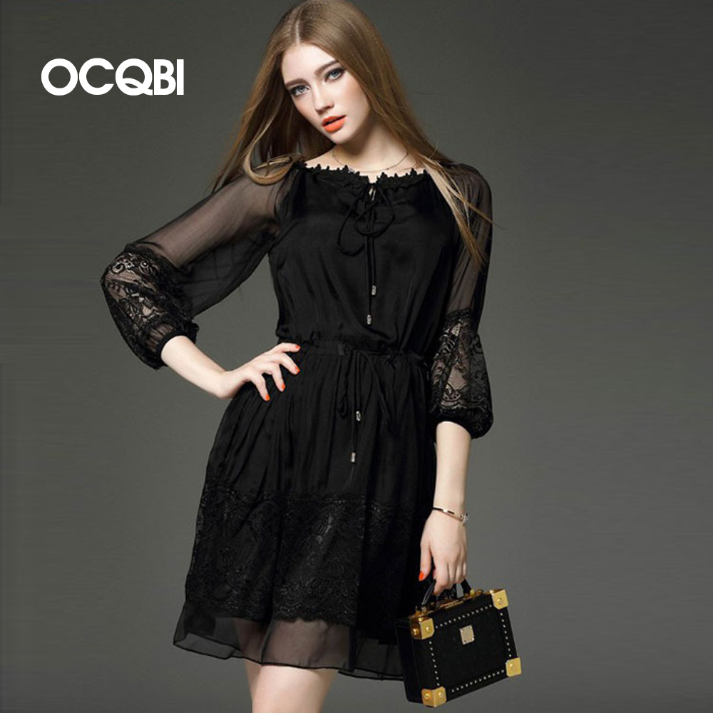 Sexy See Through Slash Neck Lace Dress for Women Casual Knee-Length A-Line Dresses Office Work Black Lantern Sleeve Vestidos
Sexy See Through Slash Neck Lace Dress for Women Casual Knee-Length A-Line Dresses Office Work Black Lantern Sleeve Vestidos