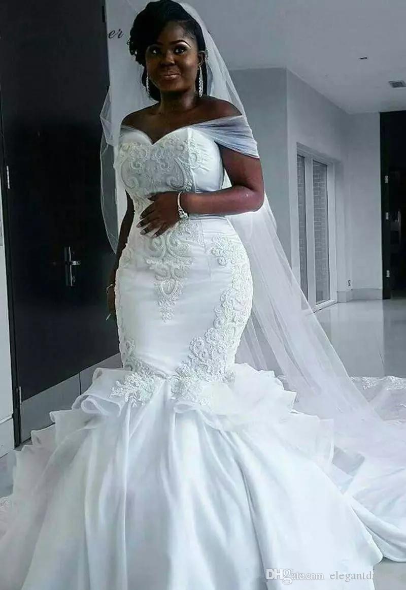Short Sleeves Sheer Slim Mermaid Wedding Dresses Modest Up Back Lace Appliques Bridal Gowns Formal Vestidos De Marriage Beading
