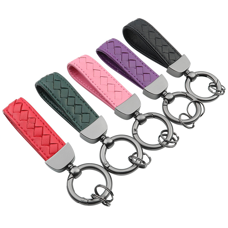 Woven Keychain Rings Car Keyrings Genuine Leather Design Bag Charm Holder for Car KeysWomen Fashion Keyfobs Gift Men Key Chain Accessories
Woven Keychain Rings Car Keyrings Genuine Leather Design Bag Charm Holder for Car KeysWomen Fashion Keyfobs Gift Men Key Chain Accessories