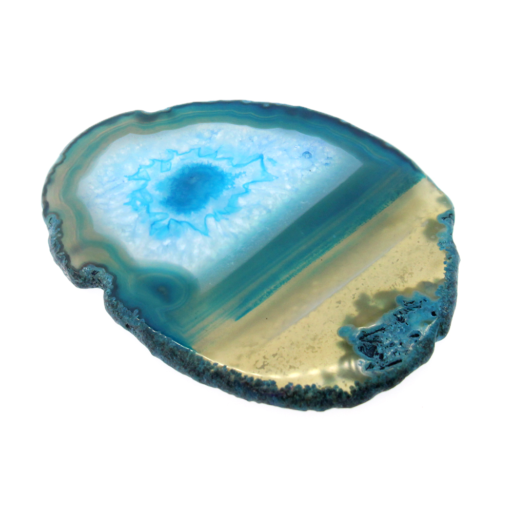 Natural irregular agate stone jewelry blue agate piece cup cushion unique natural gem jewelry