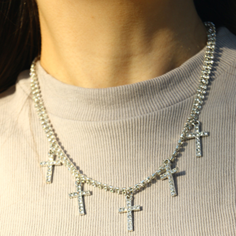 KMVEXO Fashion Female Crystal Cross Pendants Necklace Jewelry For Women Multilayer Bling Rhinestone Chokers Party Wedding Gift
KMVEXO Fashion Female Crystal Cross Pendants Necklace Jewelry For Women Multilayer Bling Rhinestone Chokers Party Wedding Gift