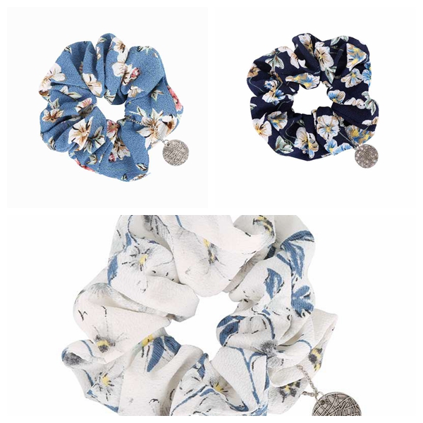 Small fresh floral large intestine circle seamless stretch fabric hair ring hair rope female jewelry