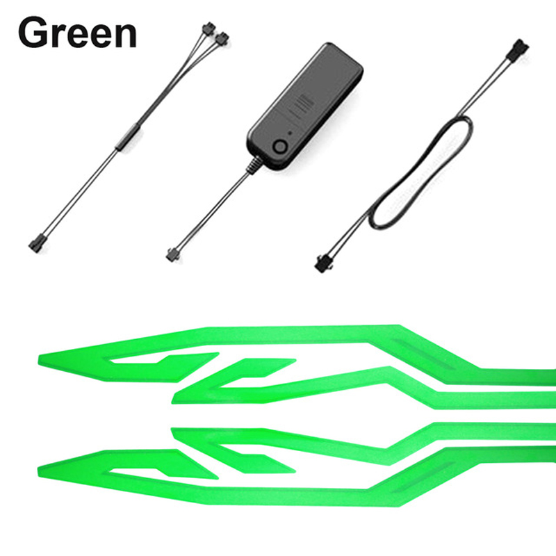 Motorcycle Helmet Sticker Helmets Light Strip Motorbike Flashing LED Bar Night Riding Signal Lights 4 Modes Decoration Stickers Moto Parts