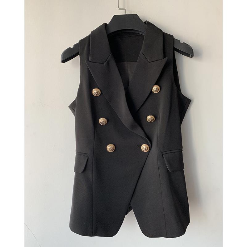 Wardrobe Women Slim Fashion cotton vest 2020 Decoration Vests Female Sleeveless waistcoat office lady pocket coat, Black
Wardrobe Women Slim Fashion cotton vest 2020 Decoration Vests Female Sleeveless waistcoat office lady pocket coat, Black
