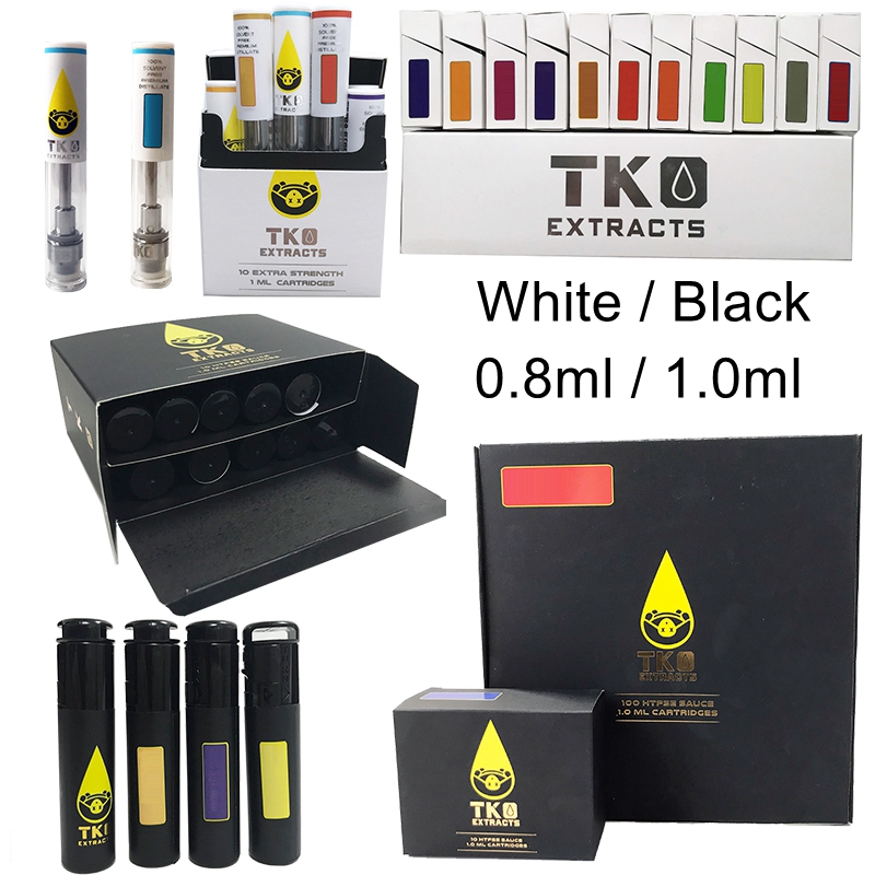 TKO Sauce Carts Vape Cartridges Glass Thick Oil Cartridge Atomizers TH205 White Black 0.8ml 1.0ml Ceramic Dab Pen Empty 510 Thresd Battery
TKO Sauce Carts Vape Cartridges Glass Thick Oil Cartridge Atomizers TH205 White Black 0.8ml 1.0ml Ceramic Dab Pen Empty 510 Thresd Battery