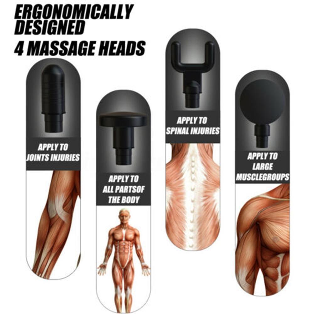 Myofascial Physiotherapy Instrument Mute Touch Screen Fascia Gun Massage Gun Electric Warp Film Impact Relax Gun Deep Massager LY191213