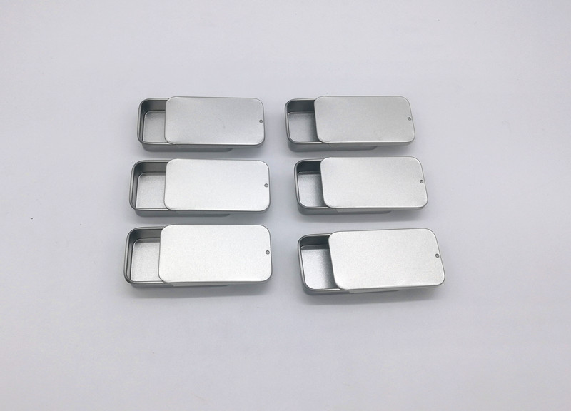 60x34x11mm sliding tin box/mint tin box/lip balm packing box with food grade coating/rectangle tin100pcs/lot, Silver
60x34x11mm sliding tin box/mint tin box/lip balm packing box with food grade coating/rectangle tin100pcs/lot, Silver
