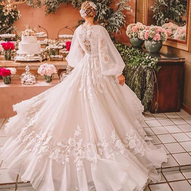 bohemian long sleeve wedding dresses jewel neck vestido de noiva a line lace appliqued boho beach wedding dress bridal gowns