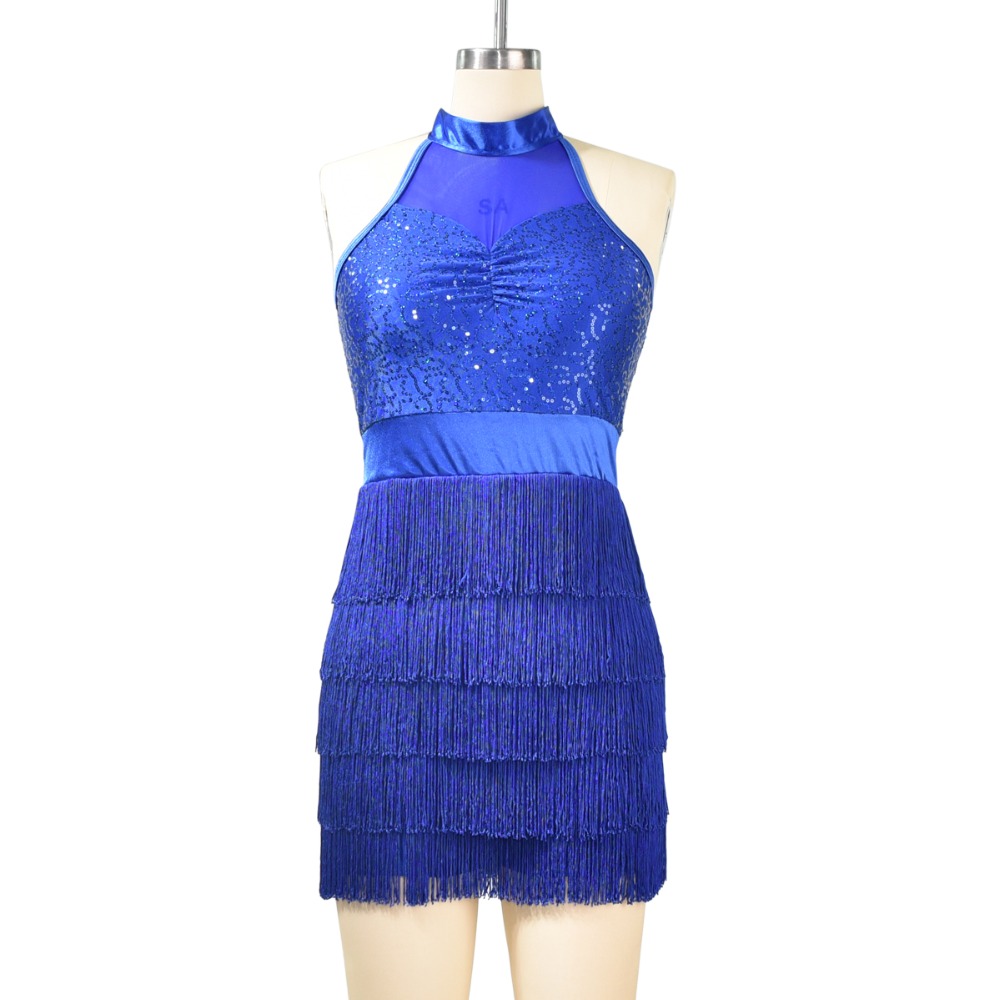 MiDee Sleeveless Mock Neck Sequins Top 5 Tires Fringes Dance Dress Latin Costume, Purple
MiDee Sleeveless Mock Neck Sequins Top 5 Tires Fringes Dance Dress Latin Costume, Purple
