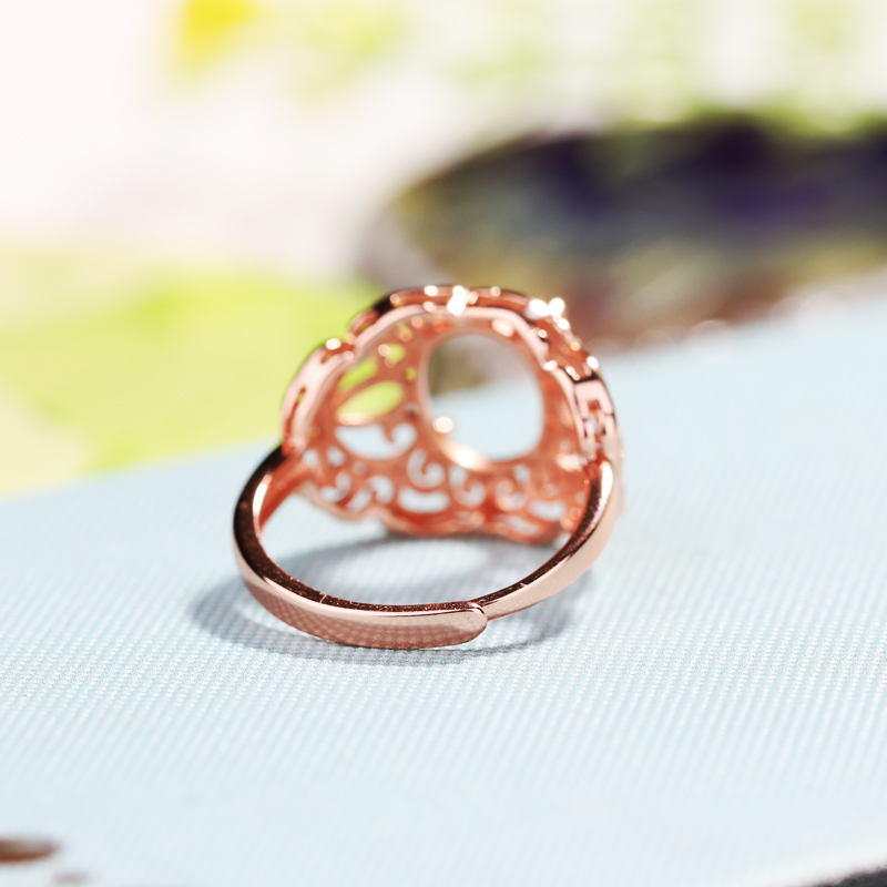 Sterling Silver 925 Engagement Wedding Ring 10x12mm 8x10mm 9x11mm Oval Cabochon Semi Mount Ring Setting Wholesale