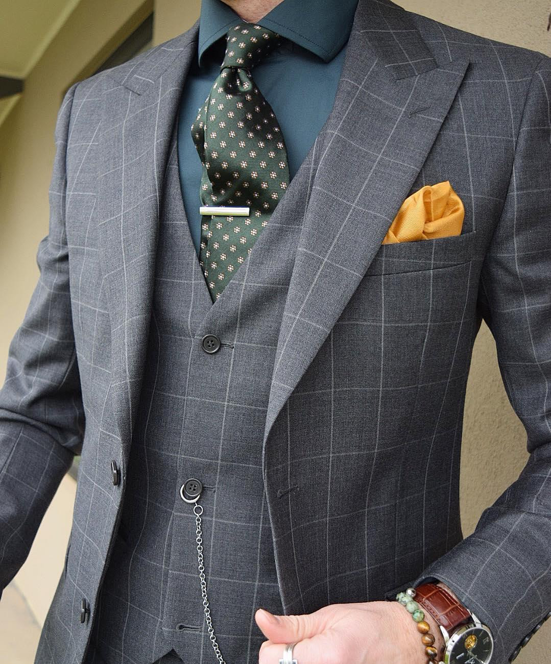 Classic Plaid Groom Wedding Tuxedos Mens Prom Pants Suits Formal Business Work Blazer Custom Made Clothes