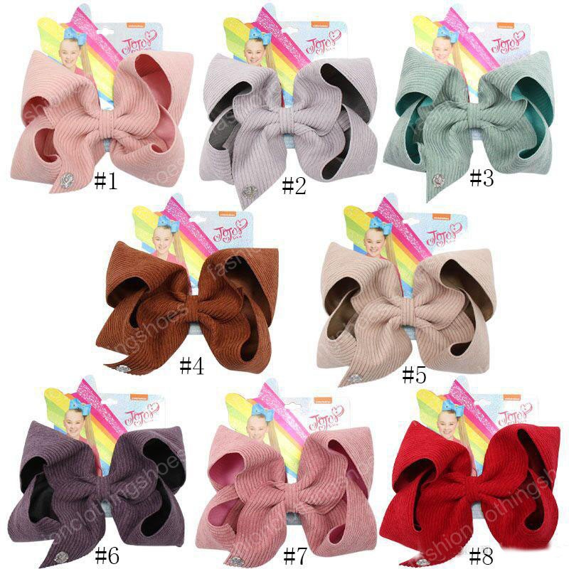 7'' Jo bows baby Large HairBows for Girls Hair Clips Handmade Solid Corduroy Hair Pin Party Kids Hair Accessories 8 colors, Mixed color
7'' Jo bows baby Large HairBows for Girls Hair Clips Handmade Solid Corduroy Hair Pin Party Kids Hair Accessories 8 colors, Mixed color