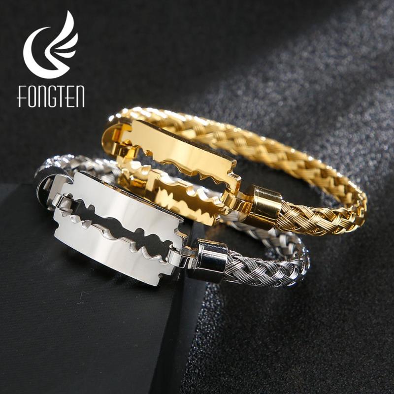 Link, Chain Fongten Blade Shape Bracelet Gold Silver Black Link Stainless Steel Gothic Style Men Bracelets Jewelry
Link, Chain Fongten Blade Shape Bracelet Gold Silver Black Link Stainless Steel Gothic Style Men Bracelets Jewelry