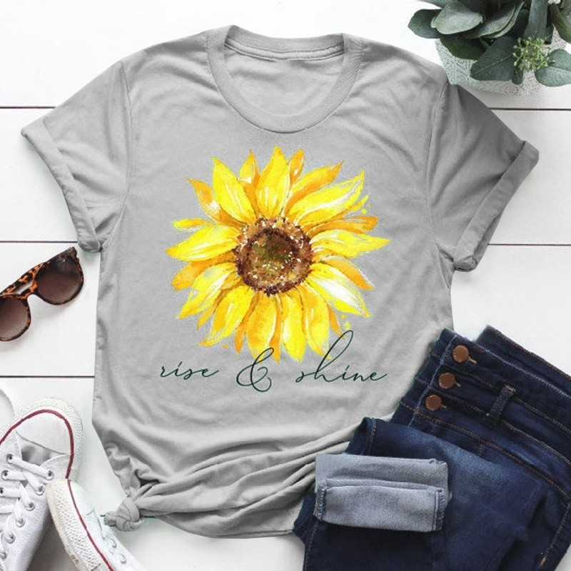 Septhydrogen Brand Designer Women Fashion Rise and Shine Sunflower Graphic Tee Summer Casual Short Sleeve T-Shirt Faith Shirt, Pink
Septhydrogen Brand Designer Women Fashion Rise and Shine Sunflower Graphic Tee Summer Casual Short Sleeve T-Shirt Faith Shirt, Pink