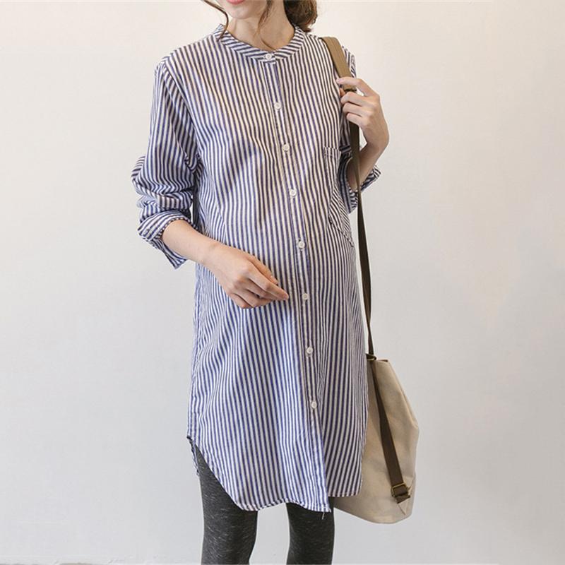 Maternity Dress 2020 Collar Striped Long Sleeve Shirt Dress Pregnancy Summer Fashion, Red
Maternity Dress 2020 Collar Striped Long Sleeve Shirt Dress Pregnancy Summer Fashion, Red