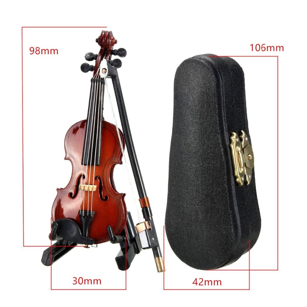 High quality New Mini Violin Upgraded Version With Support Miniature Wooden Musical Instruments Collection Decorative Ornaments Mo9186114