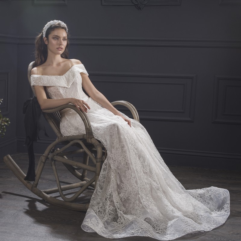 Hod Lihi A E Lace Beach Wedding Dresses Off The Shoulder Neck Bohemian Side Split Bridal Gowns Sweep Train Boho Robe De Mari E