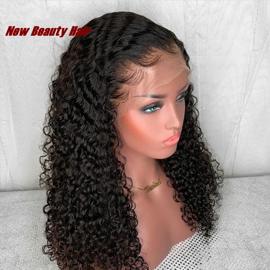 Side part Pre Plucked brazilian curly Lace Front Wigs For africa american women 13x4 lace frontal short kinky curly wig synthetic hair