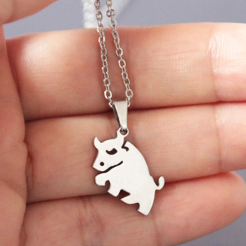 Chains 1pc Power Bull Stainless Steel Necklace Bullfighter Lucky Pendants Necklaces Women MenFashion Memorial Jewelry
Chains 1pc Power Bull Stainless Steel Necklace Bullfighter Lucky Pendants Necklaces Women MenFashion Memorial Jewelry