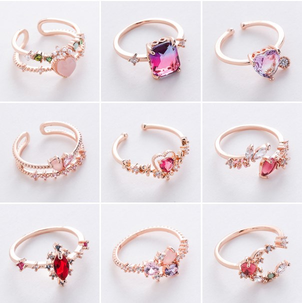 New Fashion Micro-inlaid Crystal Zircon Rings Sweet Elegant Flower Ring for Girl Women Finger Bague jewelry Bridal Gift Delicate
New Fashion Micro-inlaid Crystal Zircon Rings Sweet Elegant Flower Ring for Girl Women Finger Bague jewelry Bridal Gift Delicate