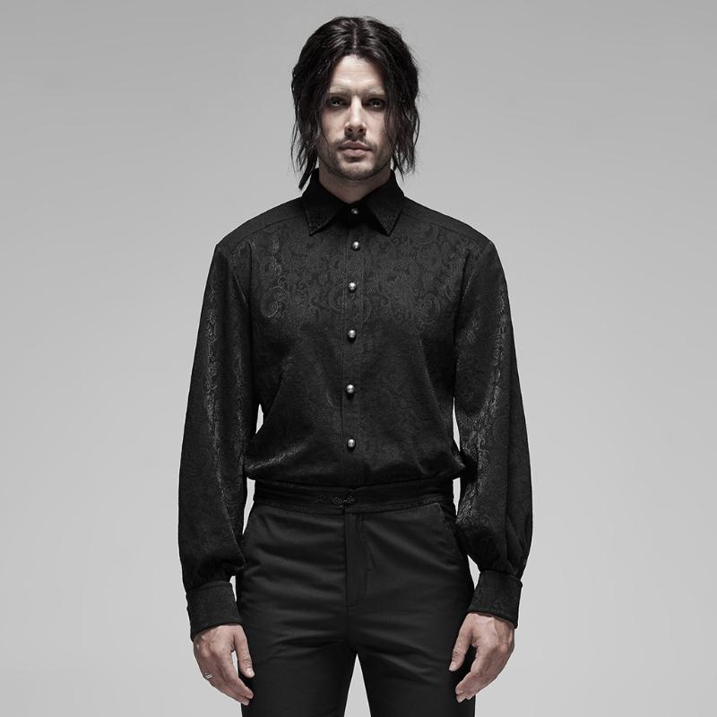 PUNKRAVE Men' Gothic Jacquard Sleeved Needles Long Sleeve Shirt Vintage Party Prom Banquet Dress Blouses, Black
PUNKRAVE Men' Gothic Jacquard Sleeved Needles Long Sleeve Shirt Vintage Party Prom Banquet Dress Blouses, Black