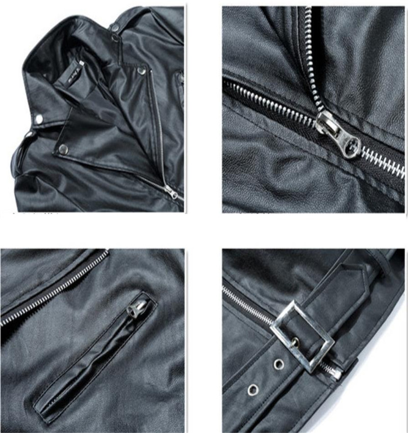 Spring Autumn and Winter Korean S-4XL 5XL Personality Handsome Men Pu Leather Jacket Coats Fashionable Punk Fan Vehicle Clothing