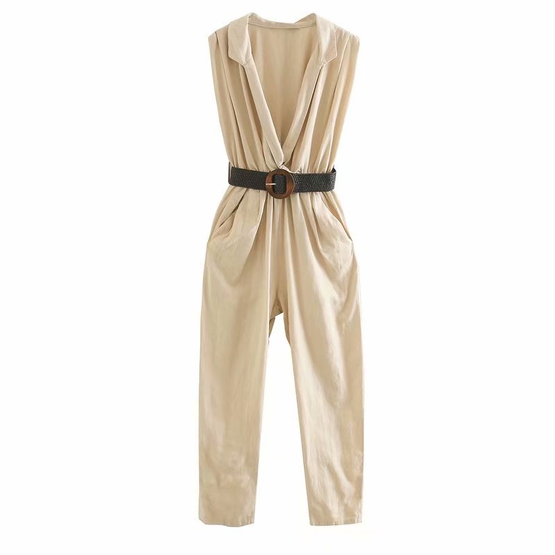 Flabbit 2020 women Lapel open the chest Sleeveless Jumpsuit Frill Knickerbockers With a belt occupation one-piece garment, As pic ds889918o
Flabbit 2020 women Lapel open the chest Sleeveless Jumpsuit Frill Knickerbockers With a belt occupation one-piece garment, As pic ds889918o