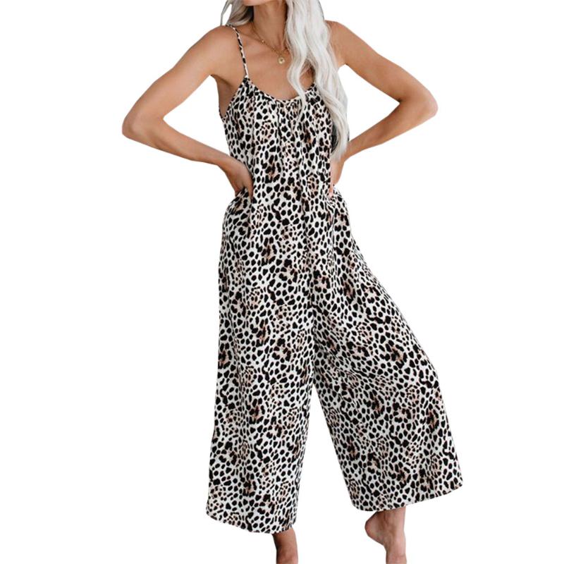 2020 New Fashion Ladies V-neck Sexy Leopard Print Loose Large Size Ladies Suspenders Jumpsuit, Multi
2020 New Fashion Ladies V-neck Sexy Leopard Print Loose Large Size Ladies Suspenders Jumpsuit, Multi