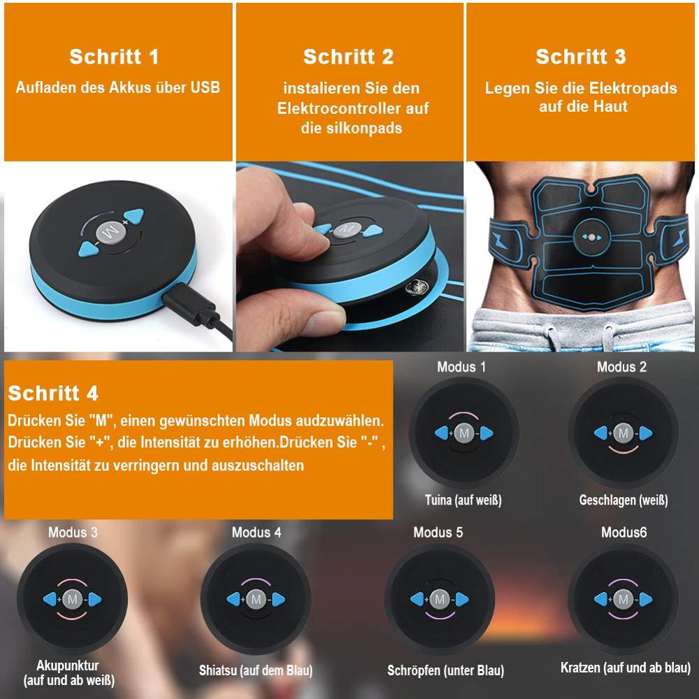 Abdominal Muscle Stimulator Trainer EMS Fitness Equipment Training Gear Muscles Electrostimulator Toner Exercise Gym in box