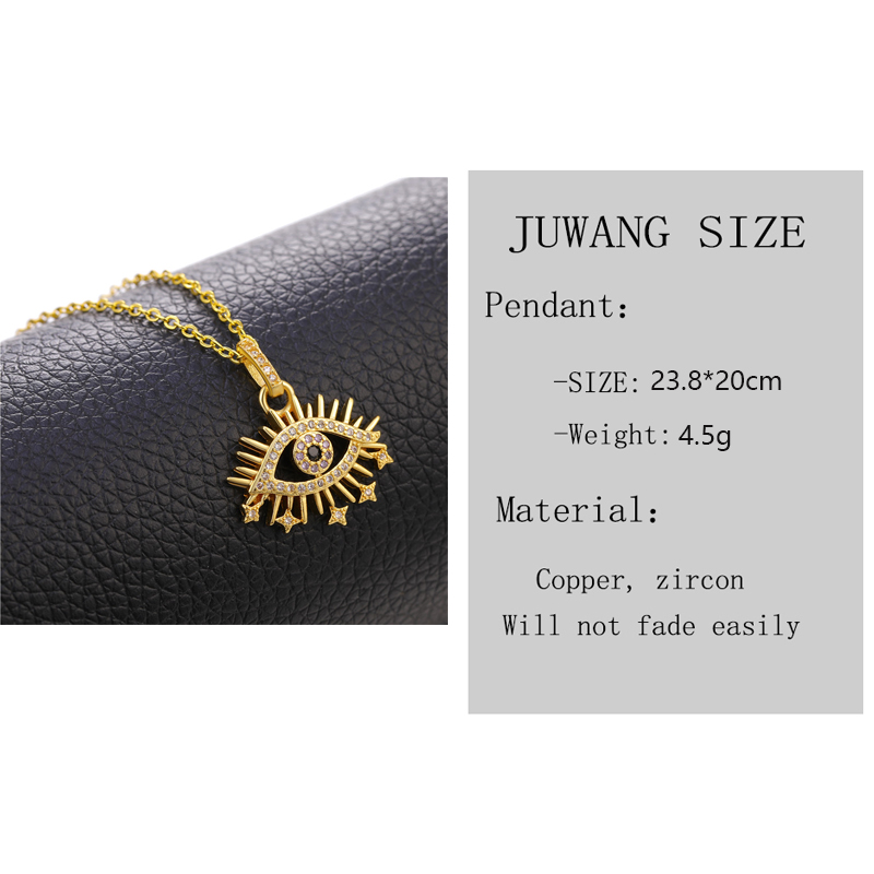 Pendant Necklaces Turkish Necklace Gold Cubic Zirconia Greek Blue Eye For Women Men Fashion 2022