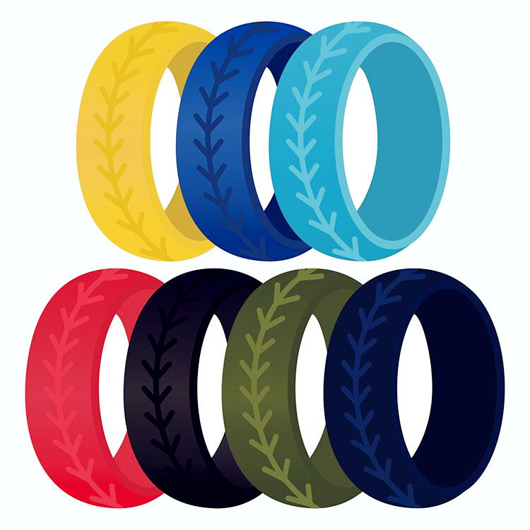 7 colors/Lot Silicone sports Rings unisex Personalized softball Finger Rings For women Men Wedding engagement Fashion Jewelry Gift Bulk
7 colors/Lot Silicone sports Rings unisex Personalized softball Finger Rings For women Men Wedding engagement Fashion Jewelry Gift Bulk
