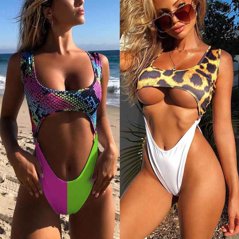 High Cut Swimwear Women One Piece Swimsuit Snakeskin Monokini Bikini Tummy Cut Leopard Swimming Suit Sexy Maillot De Bain 2020
High Cut Swimwear Women One Piece Swimsuit Snakeskin Monokini Bikini Tummy Cut Leopard Swimming Suit Sexy Maillot De Bain 2020