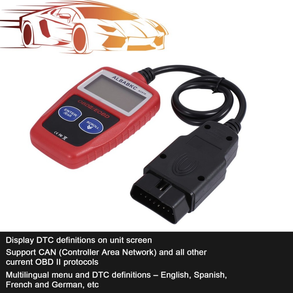 AC618 Scanner Diagnostic Code Reader OBD II Car Diagnostic Tool Universal Vehicle Failure Diagnosis Instrument
AC618 Scanner Diagnostic Code Reader OBD II Car Diagnostic Tool Universal Vehicle Failure Diagnosis Instrument