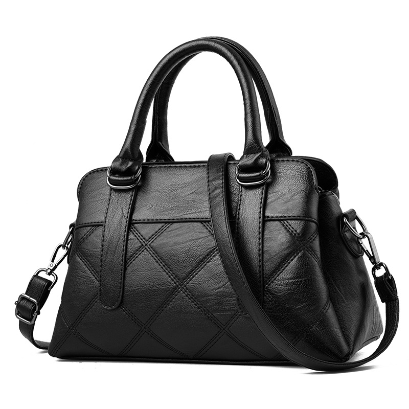 2019 new European and American bag mother middle-aged women handbag soft leather messenger bag, Grey
2019 new European and American bag mother middle-aged women handbag soft leather messenger bag, Grey