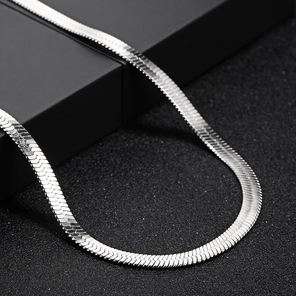 5mm Flat Snake Chain Necklace 316L Stainless Steel Blade Chain Clavicular Chain Necklace Jewelry Wholesales Accessories