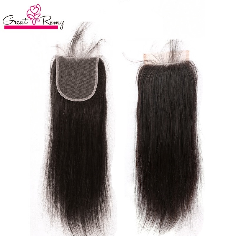 Real Swiss Top Closure Hairpieces Silky StraightTransparent Pre-Plucked Unprocessed Peruvian Virgin Human Hair Lace Closures 4x4 5x5 6x6 Greatremy