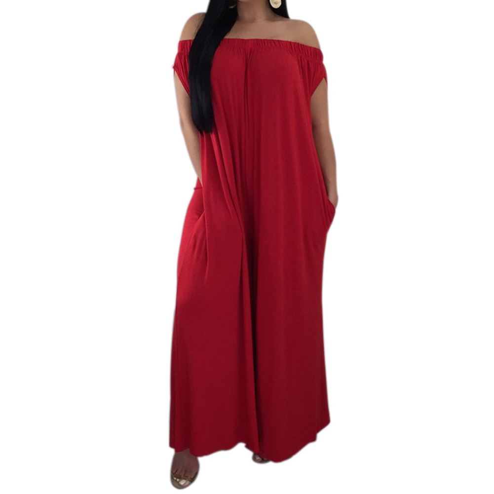 Women' Jumpsuits Off Shoulder 2019 New Spring Casual Summer Wide Legs Loose Chrams Solid 3Xl Hot Jumpsuits Rompers Plus Size, Black
Women' Jumpsuits Off Shoulder 2019 New Spring Casual Summer Wide Legs Loose Chrams Solid 3Xl Hot Jumpsuits Rompers Plus Size, Black