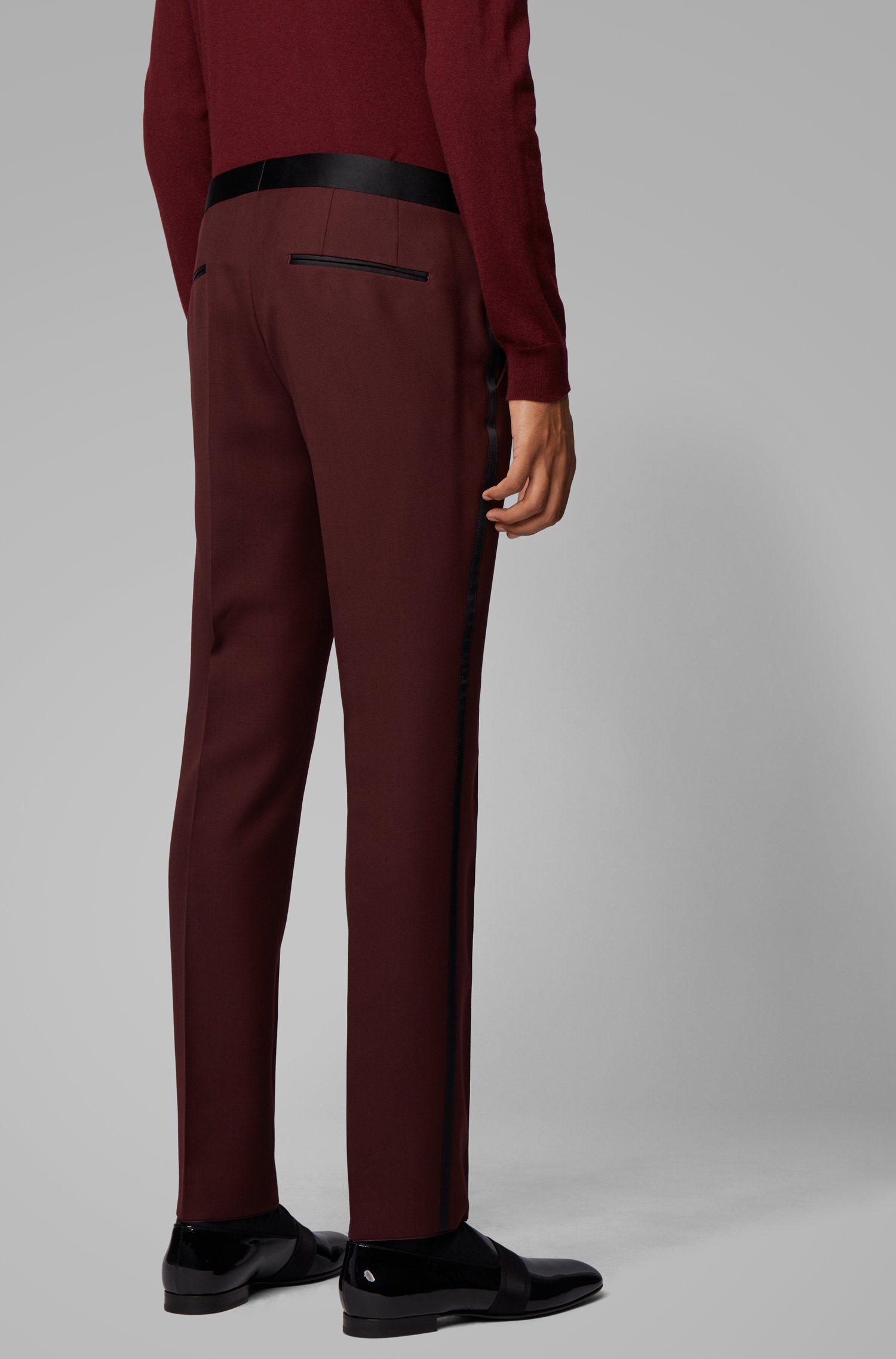 New Fashion Burgundy Groom Wedding Tuxedos Men Groom Suits Notched Lapel Double Breasted Prom Party Blazer Jacket (Jacket+Pants)