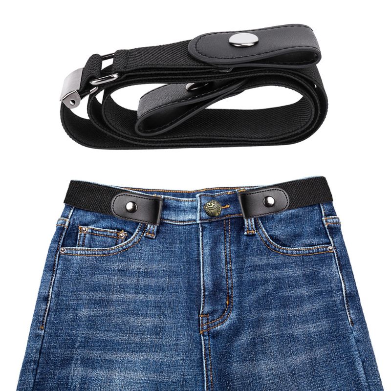 Invisible Lazy Buckle-Free Elastic Waist Belt Stretchy Women Men Jeans Pants Dress Waistband Adjustable No Hassle 7 Colors