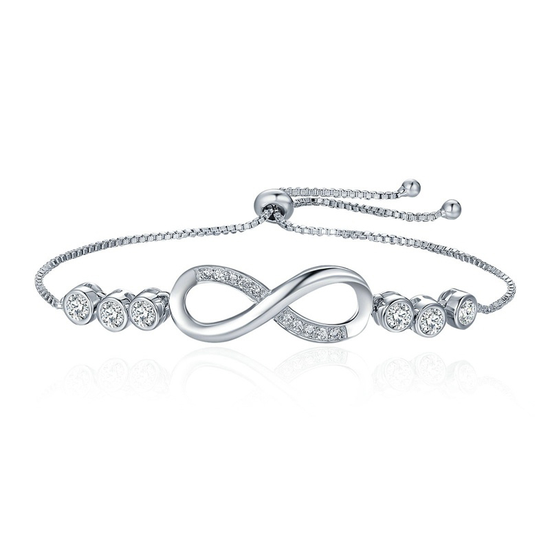 Fashion-Love Infinity Bracelet for Women Personalized Infinity 8 Symbol Chain Bracelets Party Gift S915