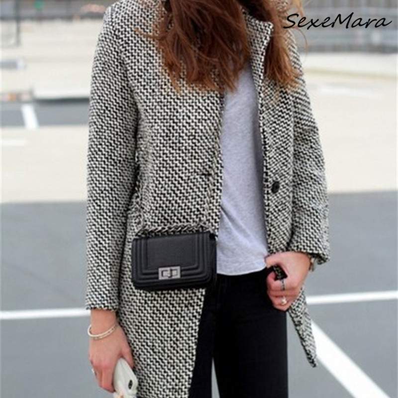 Plus Size Winter Elegant Plaid Women Coats Vintage Single Button Thick Wool Cashmere Coats, As pic
Plus Size Winter Elegant Plaid Women Coats Vintage Single Button Thick Wool Cashmere Coats, As pic