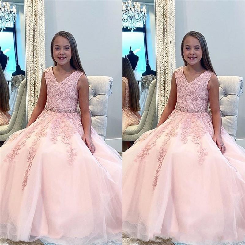 2022 Blush V neck Lace Flower Girls Dresses For Wedding Birthday Party Prom Formal Dress Beaded Tulle Applique First Communion Dress, Pink
2022 Blush V neck Lace Flower Girls Dresses For Wedding Birthday Party Prom Formal Dress Beaded Tulle Applique First Communion Dress, Pink