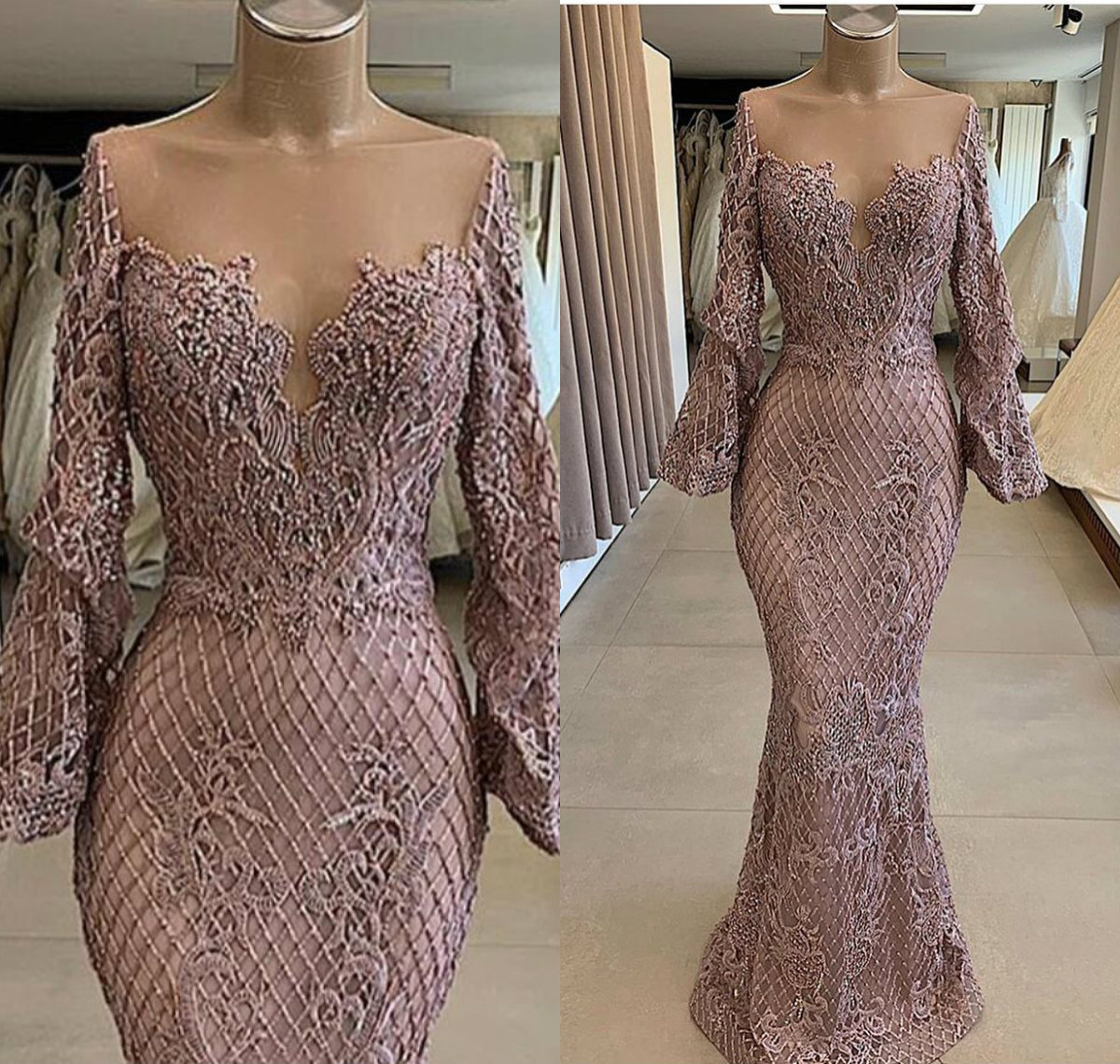 2020 Arabic Beaded Evening Dresses Bateau Neck Long Sleeve Mermaid Prom Dress Applique Formal Runway Party Dress, Nude
2020 Arabic Beaded Evening Dresses Bateau Neck Long Sleeve Mermaid Prom Dress Applique Formal Runway Party Dress, Nude