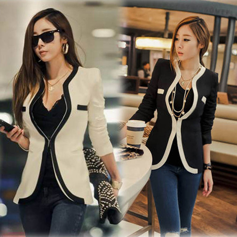 Spring/summer Blazer Women Ladies Blazer Slim Women Suit Jacket Black White Jackets Plus Size Blazers And Jackets
Spring/summer Blazer Women Ladies Blazer Slim Women Suit Jacket Black White Jackets Plus Size Blazers And Jackets