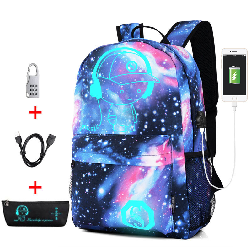 New Anti-thief Bag Luminous Bags For Boys Girls Student School Backpack Mochila With Usb Charging Port Lock Schoolbag J190614, Style 4 medium size
New Anti-thief Bag Luminous Bags For Boys Girls Student School Backpack Mochila With Usb Charging Port Lock Schoolbag J190614, Style 4 medium size
