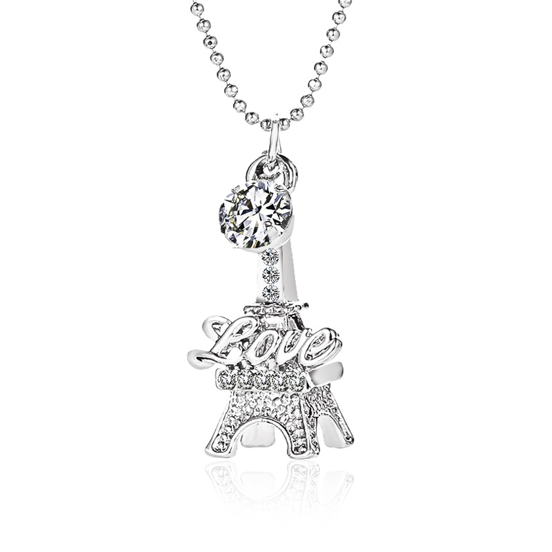 Exquisite Eiffel Tower Necklaces For Women Luxury Jewelry Romantic Paris Love Crystal Pendant Necklace
Exquisite Eiffel Tower Necklaces For Women Luxury Jewelry Romantic Paris Love Crystal Pendant Necklace