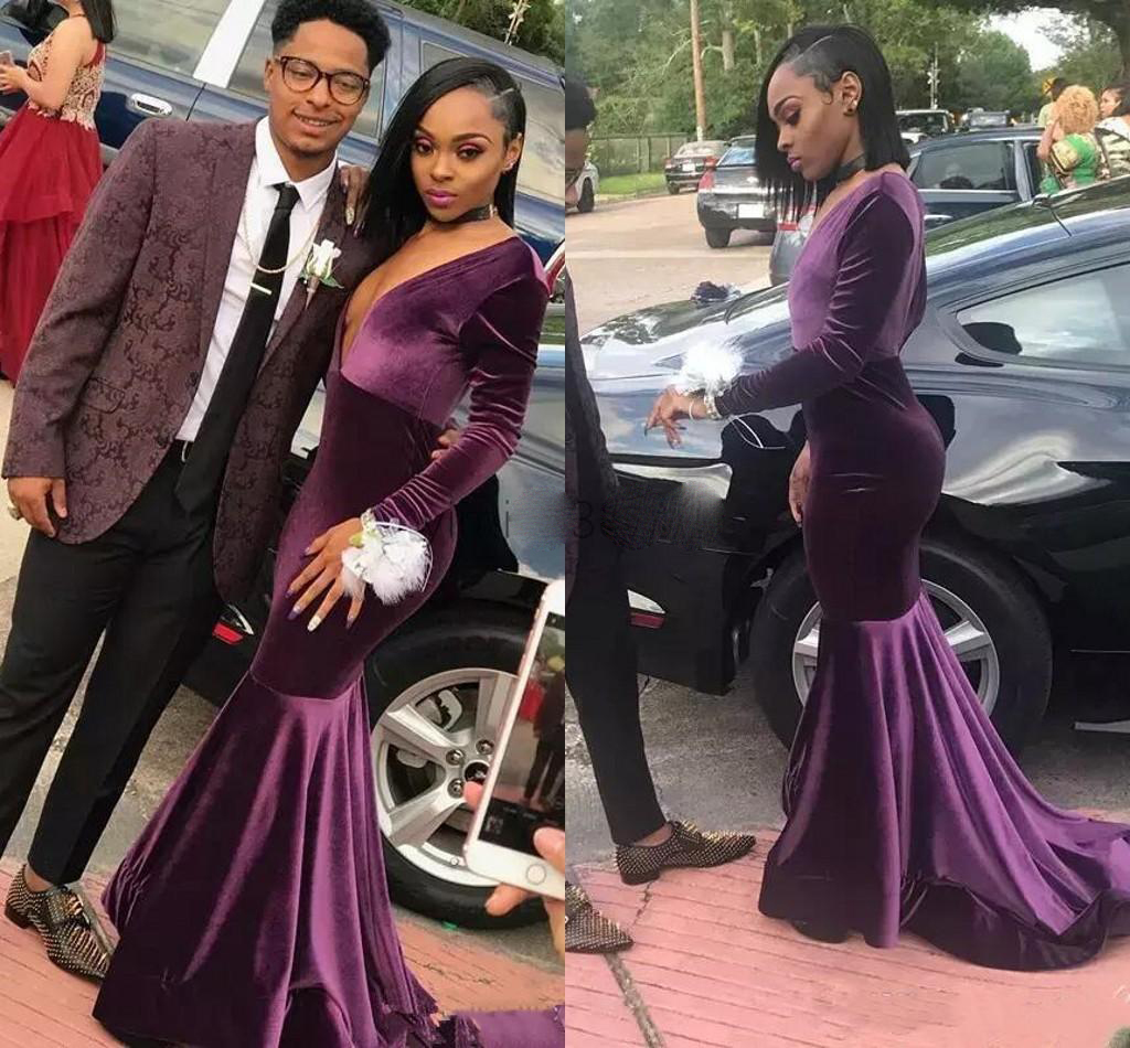Velvet Mermaid Prom Dresses Deep V Neck Hollow Back Long Sleeve Sweep Train Formal Evening Party Gowns vestidos de fiesta Plus Size, Green
Velvet Mermaid Prom Dresses Deep V Neck Hollow Back Long Sleeve Sweep Train Formal Evening Party Gowns vestidos de fiesta Plus Size, Green